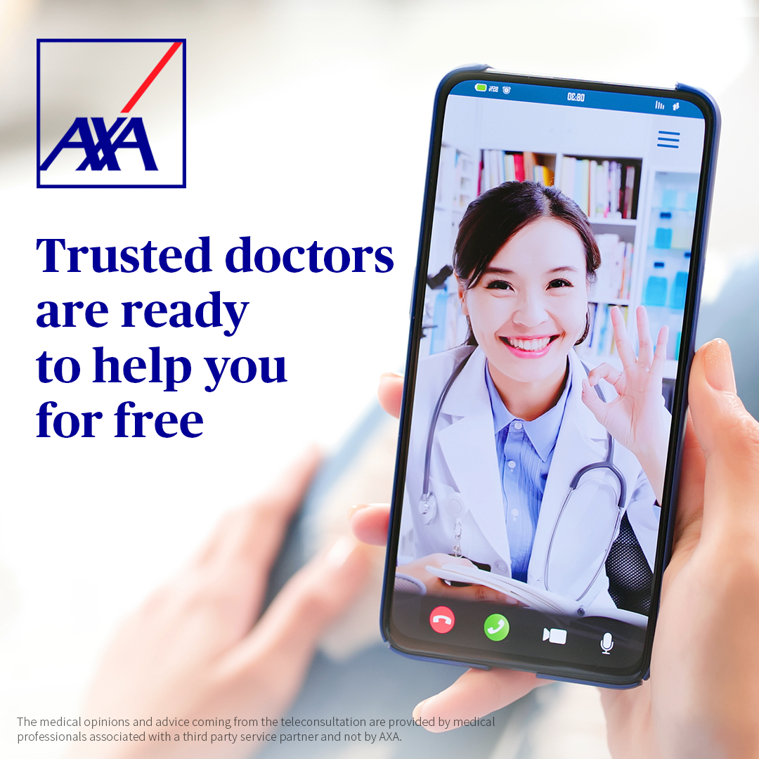AXA offers FREE teleconsultation services for AXA health policyholders and to everyone who will join the promotion.&nbsp;