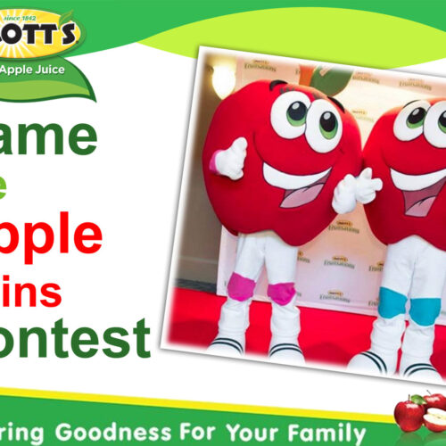 Name Mott’s Mascots for a Year’s Supply of Apple Juice!